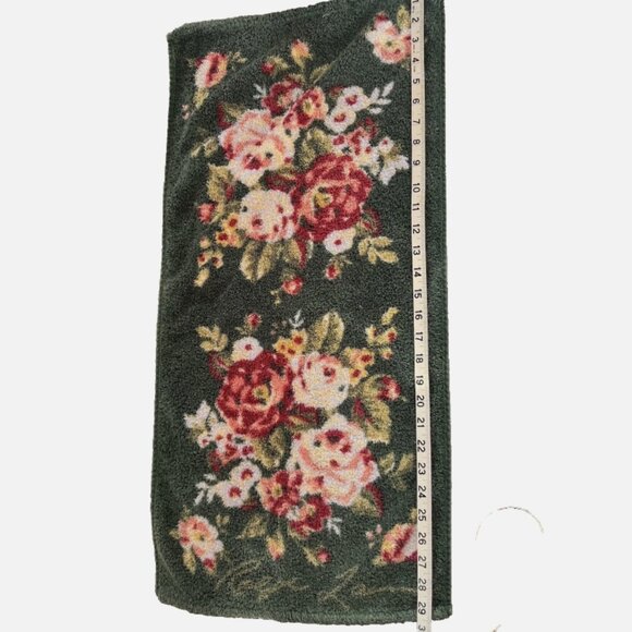Ralph Lauren LOT OF 3 Green Floral Bathroom Towel Set 2 Bath 1 Hand Rose Vintage - Picture 3 of 16